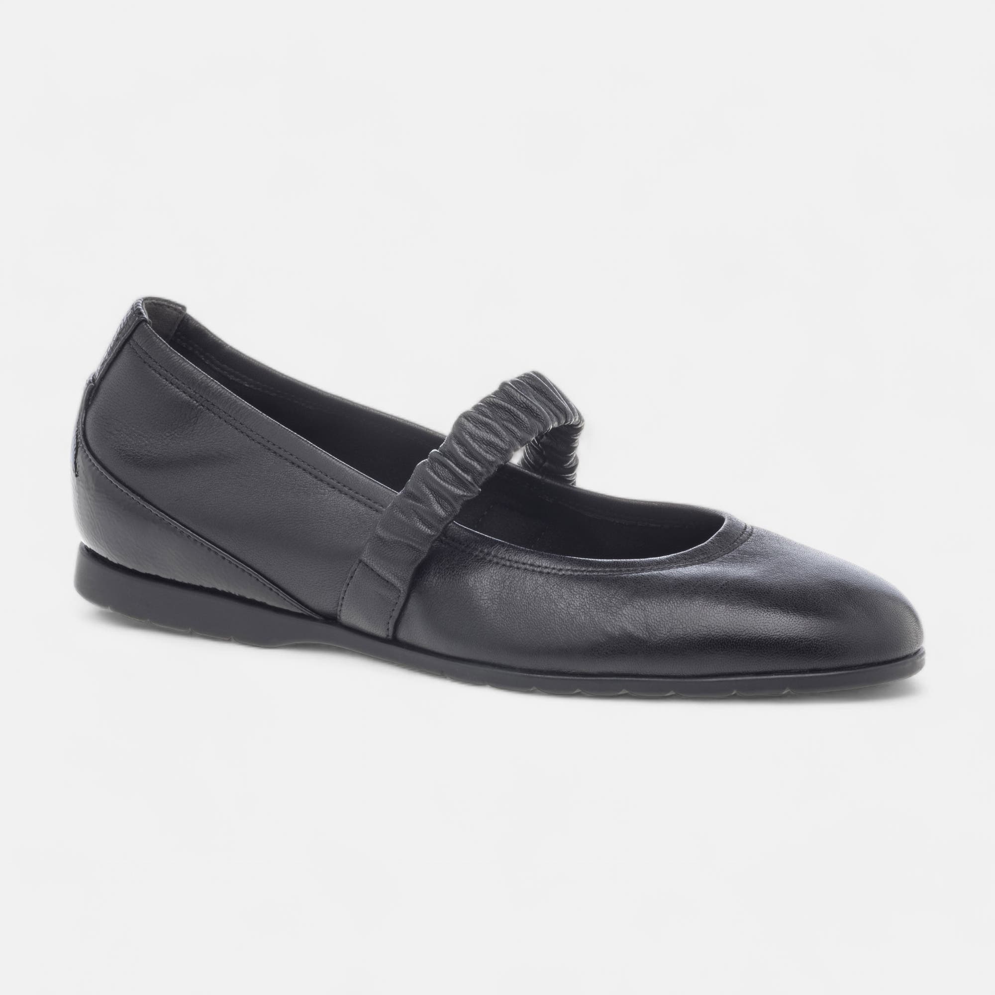 Ballerines Femme en cuir noir