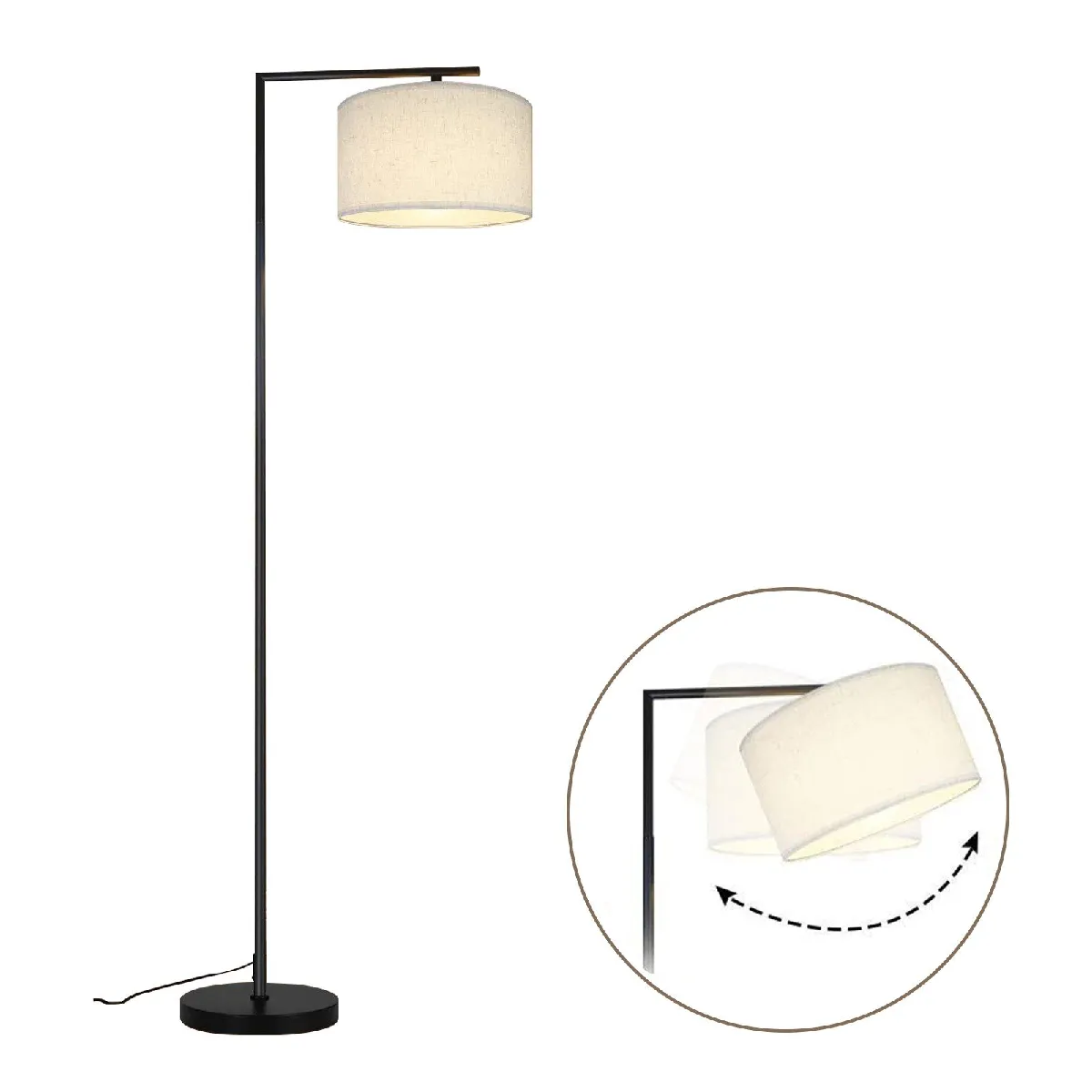 ZMH Autres Temps Lampe de sol - Tissu