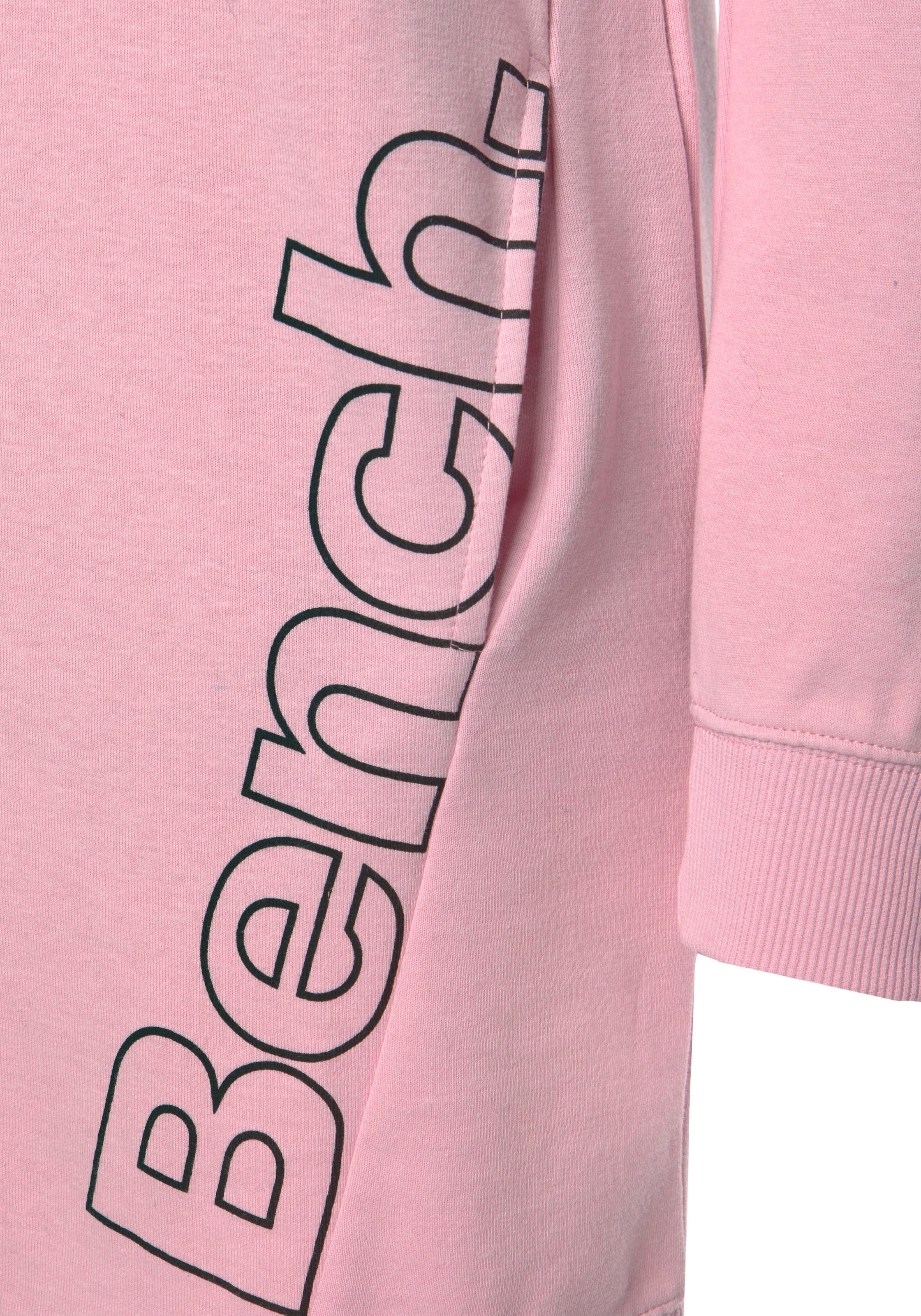 Bench. Loungewear Sweatkleid Eingrifftaschen mit seitlichem Logoprint, Loungewear
