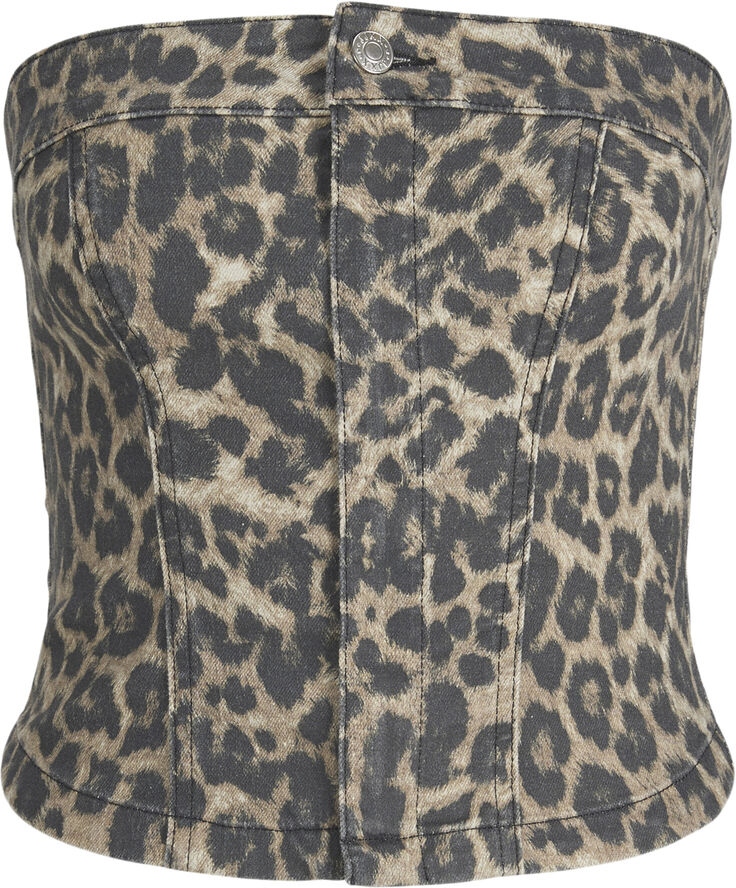 JJXX JXSARAH TINGA LEO SLIM TOP PNT Cornstalk/leopard