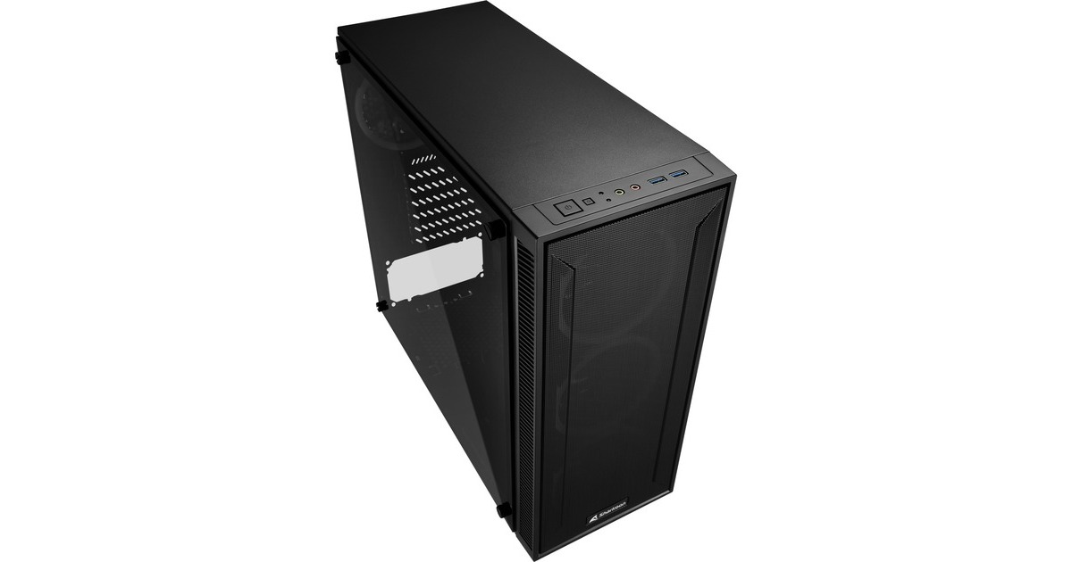 SharkoonTG4M RGB midi tower behuizing  (Zwart | 2x USB-A | RGB | Tempered Glass)