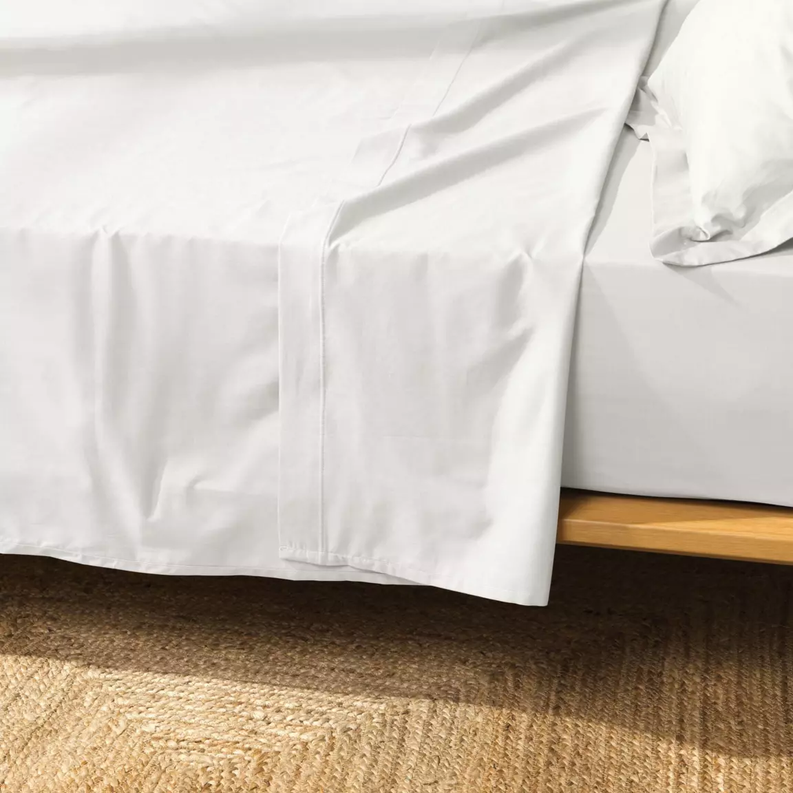 Drap plat coton bio (240 x 300 cm) Biolina Blanc