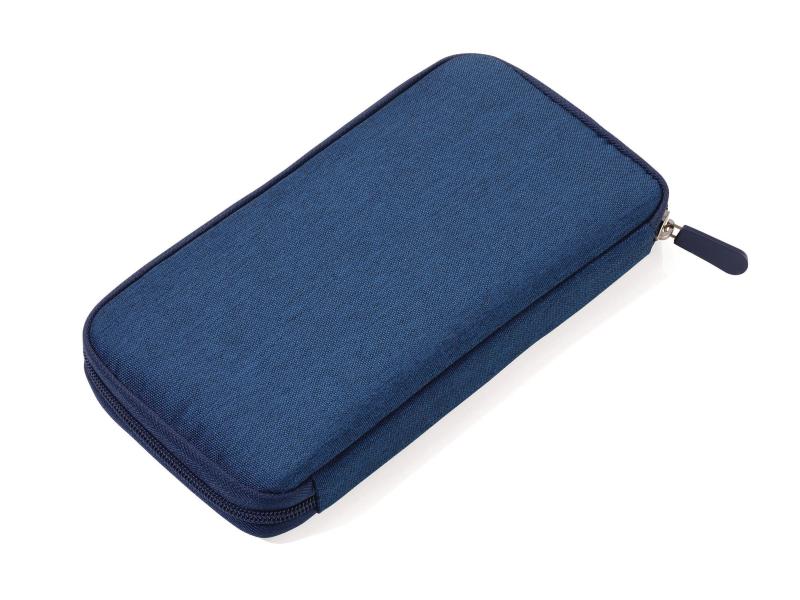Troika Safe Flight Dokumententasche Dunkelblau Reisetasche für Pass und Papiere