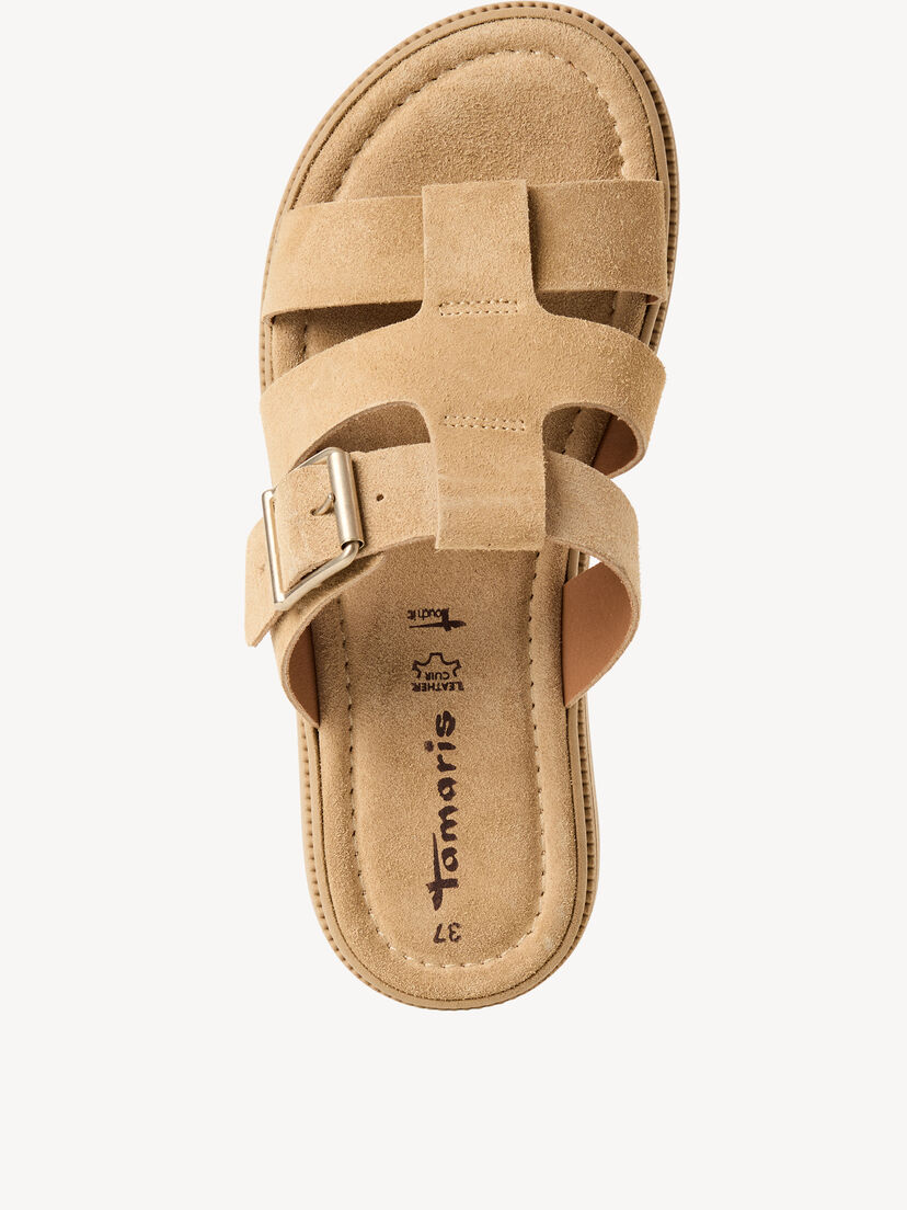 Leren Slipper - beige