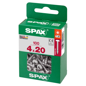 Spax schroef bolkop wirox 4x20 mm 100 stuks