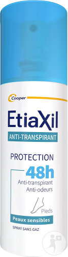 Etiaxil Déodorant Anti-Transpirant Protection 48h Pieds Traitement Transpiration Modérée Spray 100ml