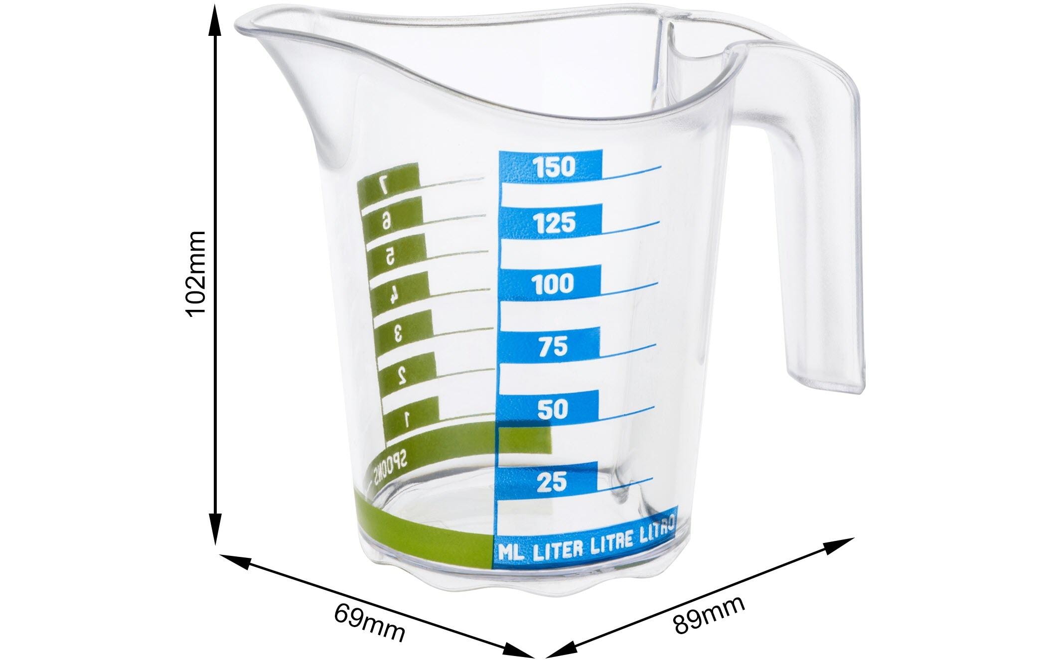 Messbecher Domino Dekor 1.5 dl, TransparentMess-Becher
