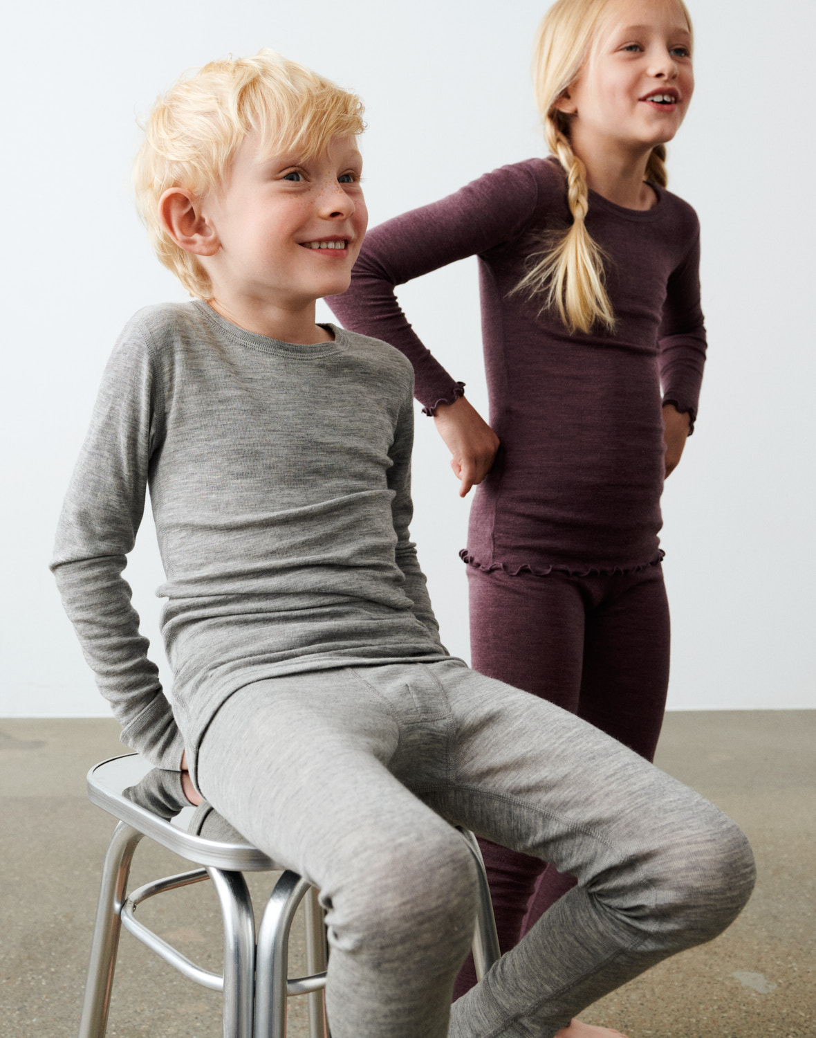 Legging van merinowol/zijde voor kinderen