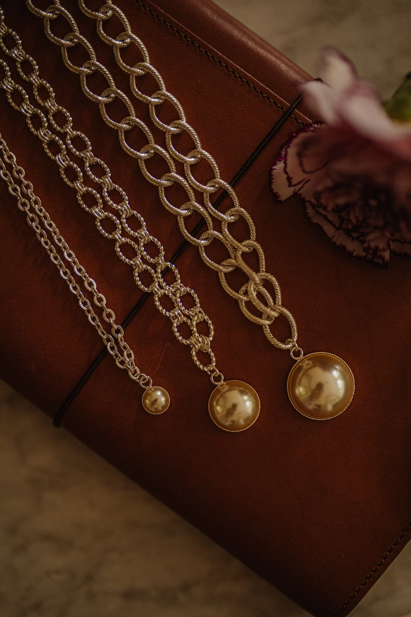 NÉLYA - Maxi collier perle plaqué argent | Argent