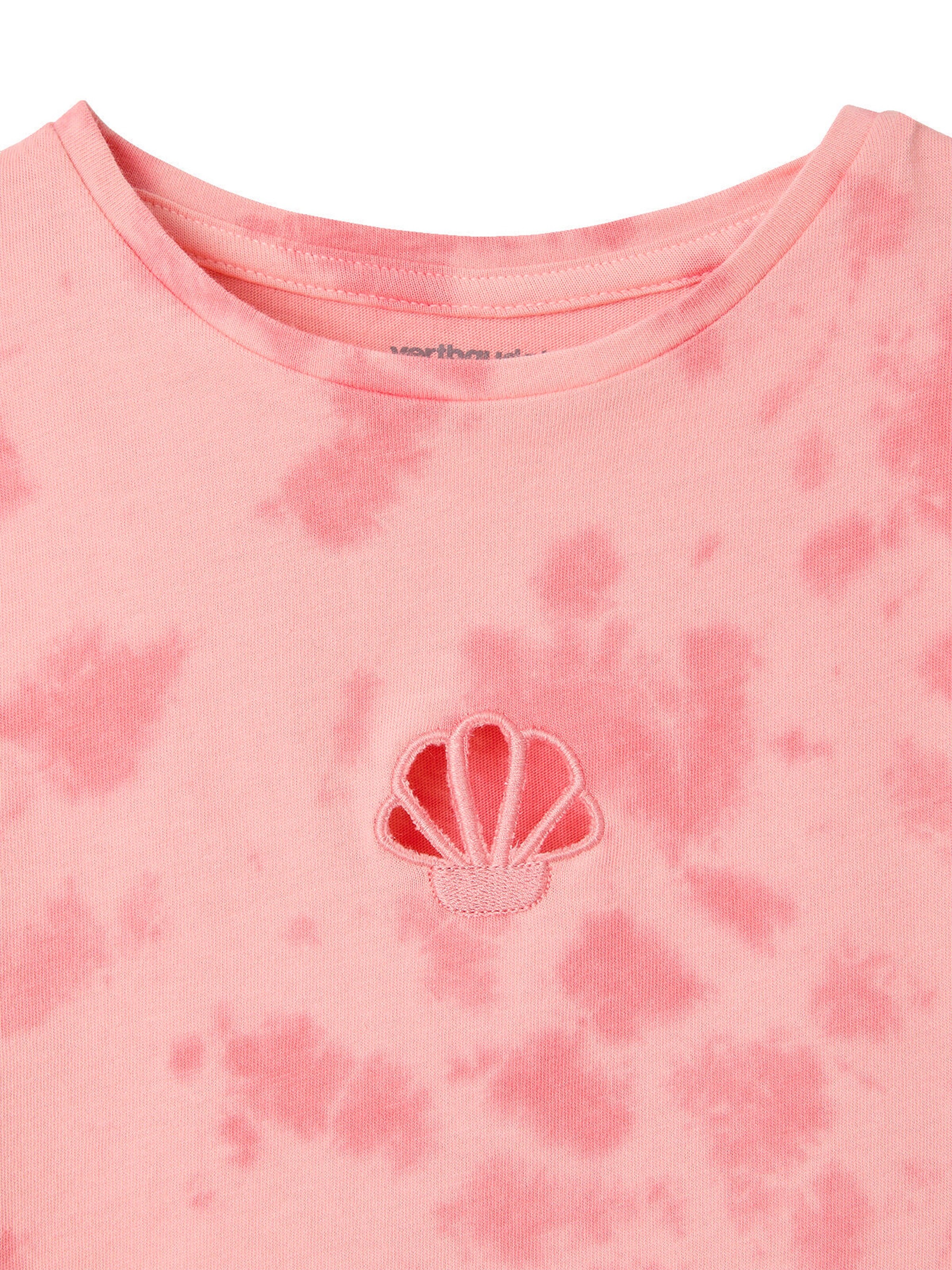 Vertbaudet Mädchen T-Shirt mit Batikmuster bonbon rosa