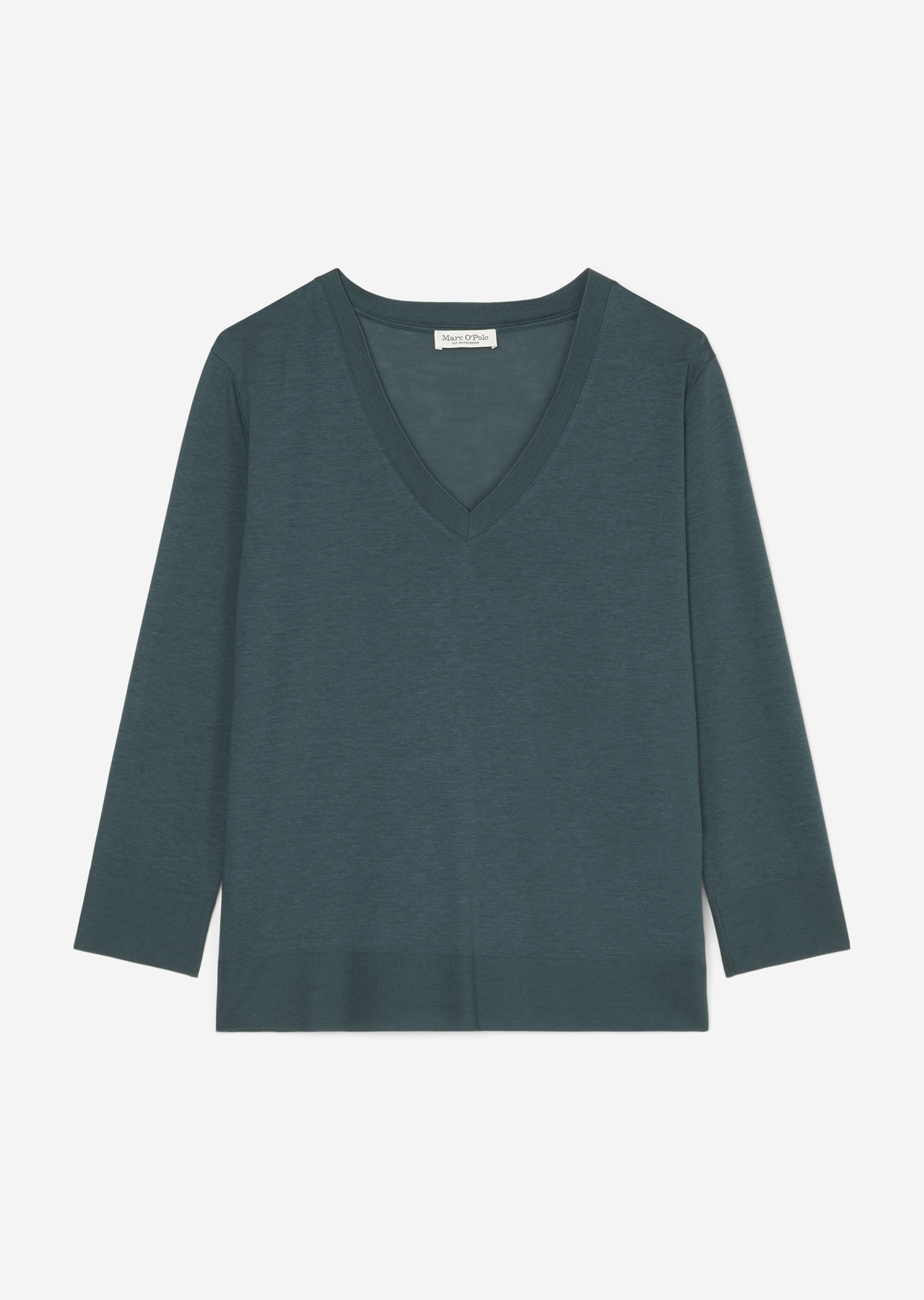 Luxury V-Neck-T-Shirt loose aus Tencel™ Lyocell-Baumwolle-Mix