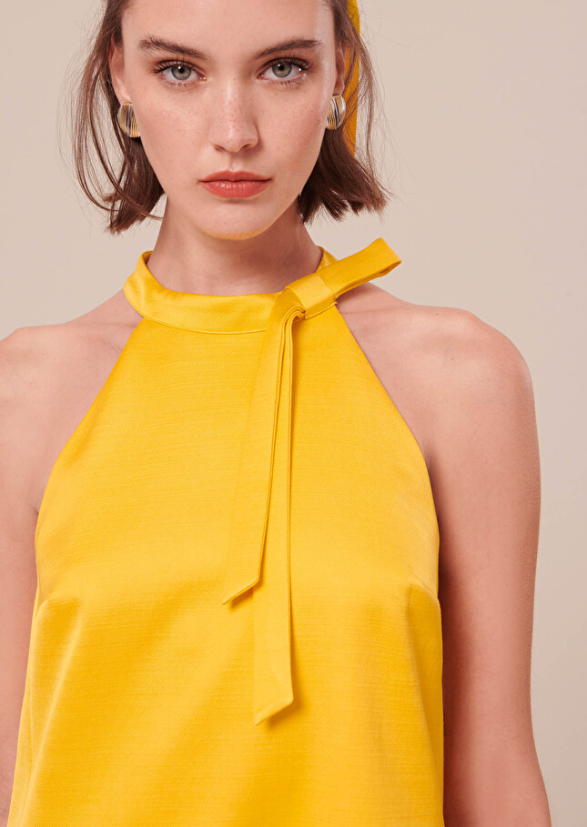 Robe Rivierajaune satinée