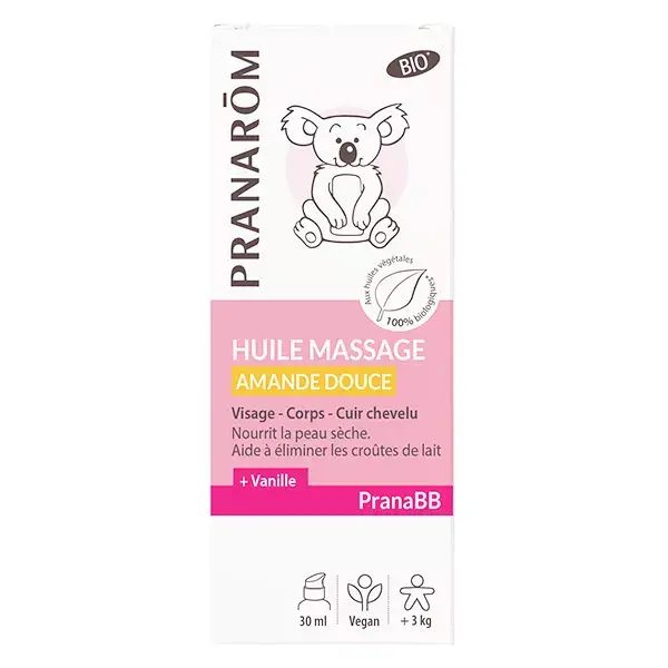 Óleo de Massagem de Amêndoas Doces Orgânico Pranarom PranaBb 30ml