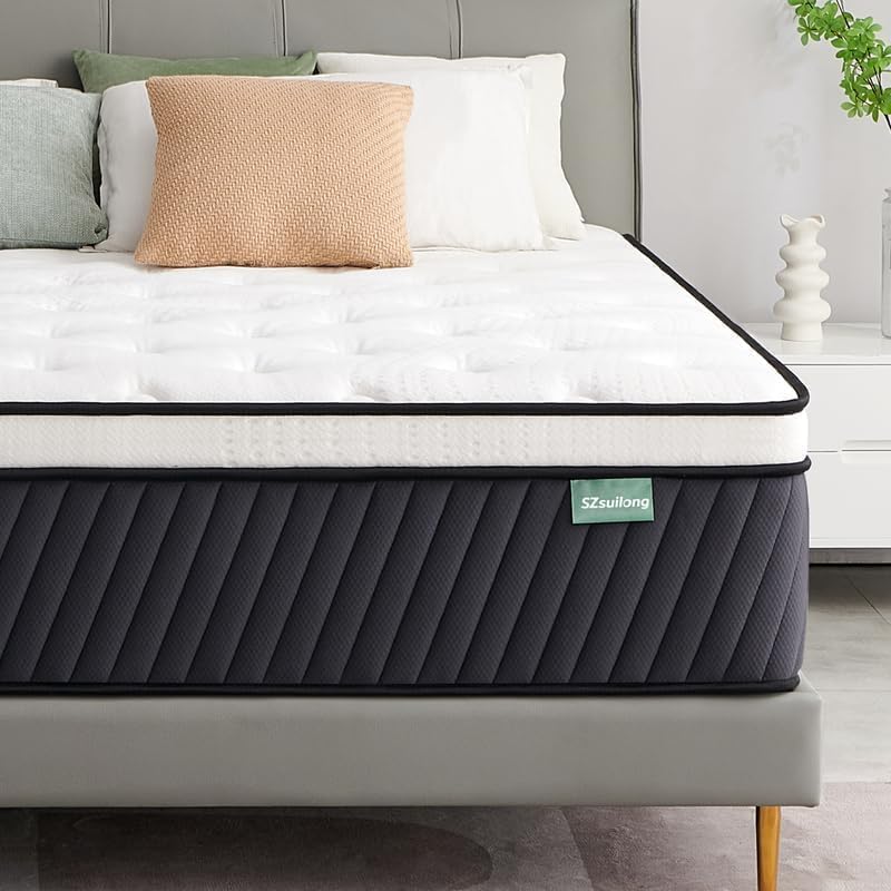 SZsuilong Matratze 160x200, Höhe 30cm Taschenfederkernmatratze 7-Zonen Härtegrad H3 H4 mit Memory Foam Komfort Federkernmatratze Ergonomischer, 100 Nächte Probeschlafen