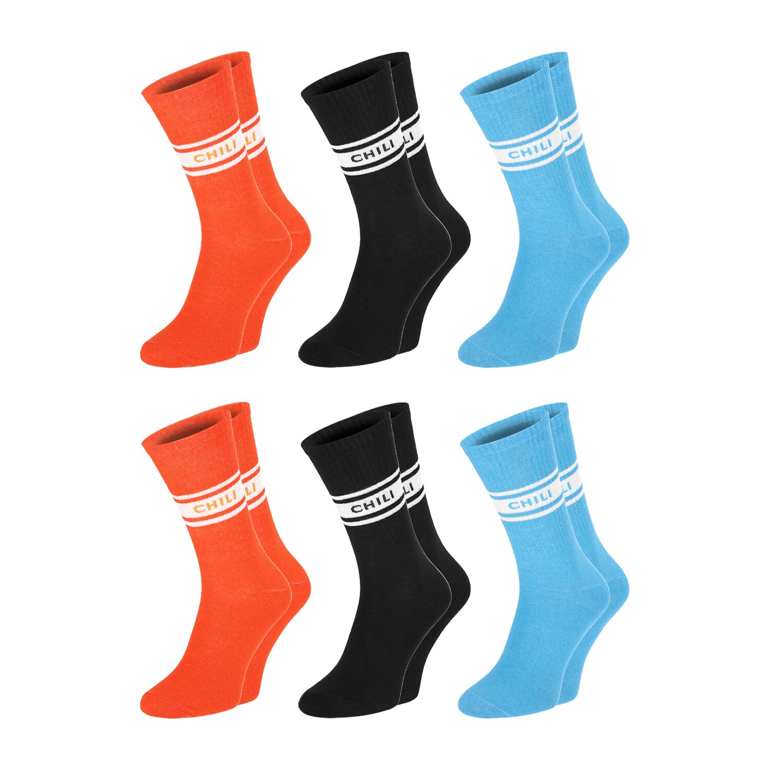 Chili Lifestyle COLLEGE Socken lang 6 Paar Baumwolle Freizeit