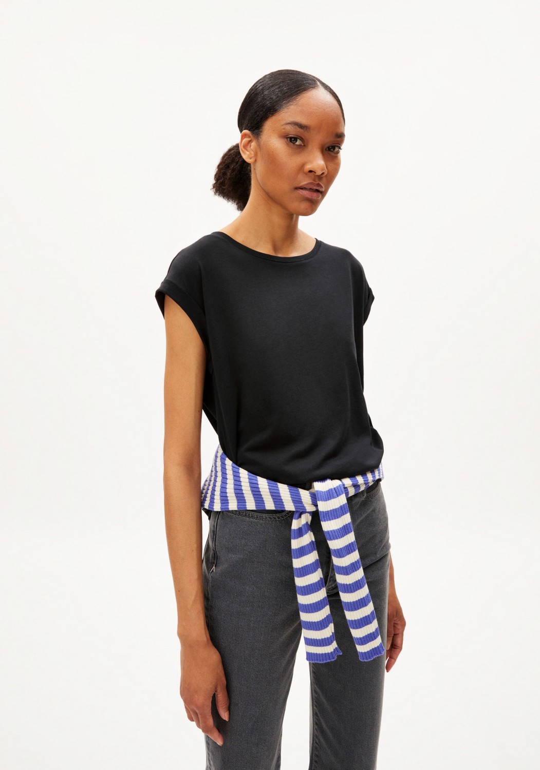 Armedangels Tencel-T-Shirt Jilaana Black