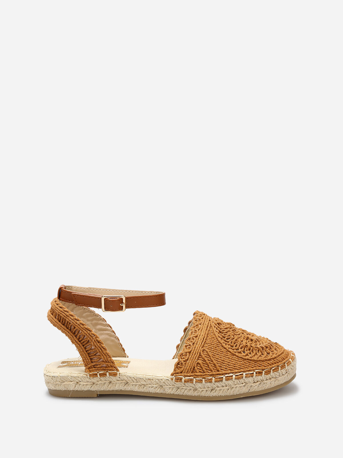 Espadrilles en crochet- Camel