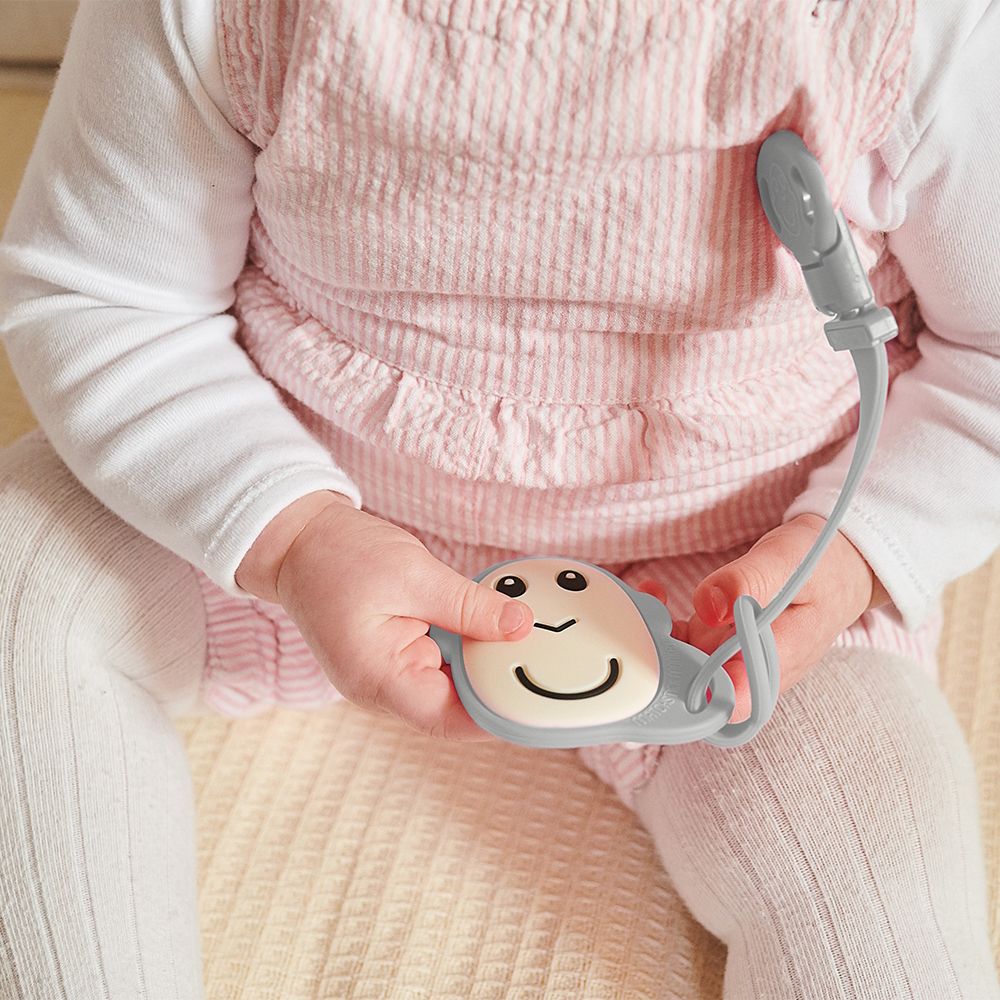 Matchstick Monkey Geschenkset Schnullerclip & flacher Beißring