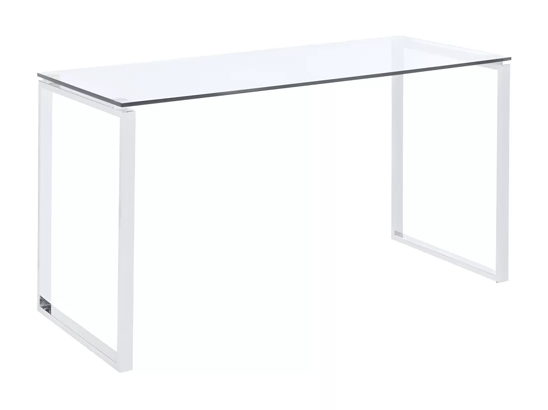 Bureau FREYA - Verre trempé & métal chromé