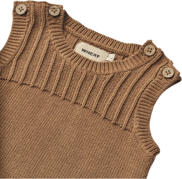 Wheat Strik Buksedragt Vigge Caramel