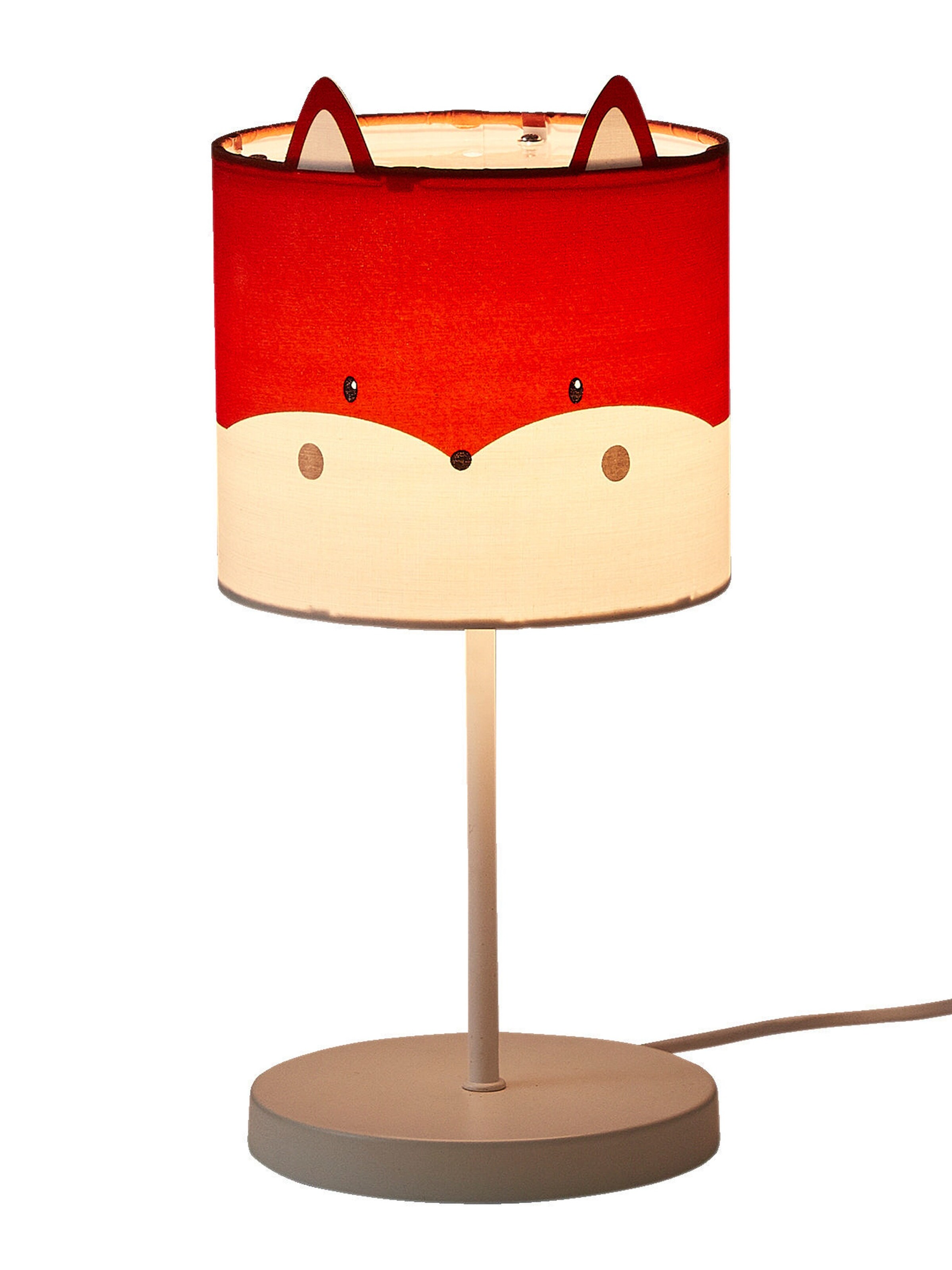 Vertbaudet Kinder Nachttischlampe FUCHS weiß/rot