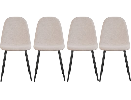 CONCEPT1 - Chaise Lot de 4 C. Yuko ecru