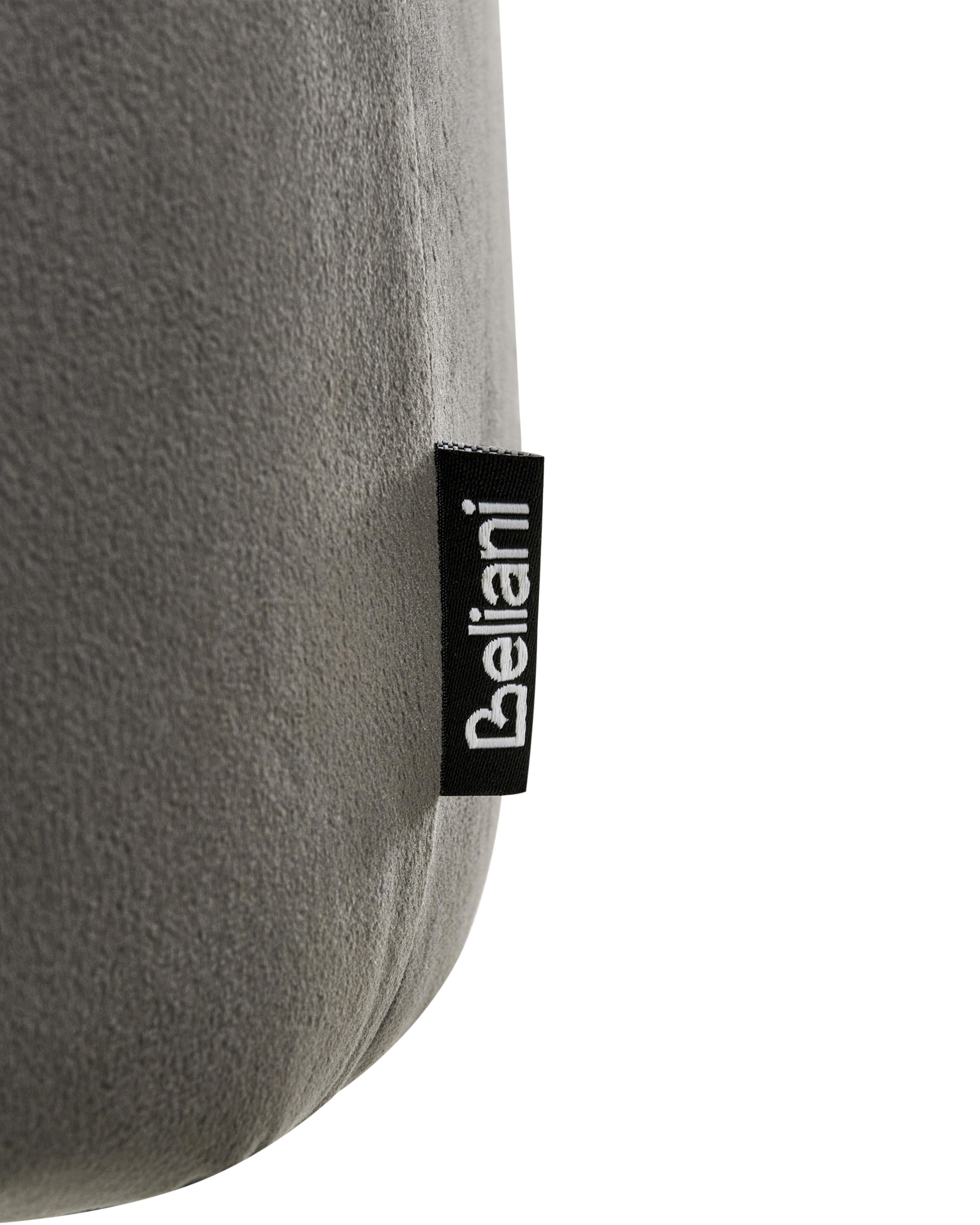 Set van 2 eetkamerstoelen SANILAC Fluweel Donkergrijs