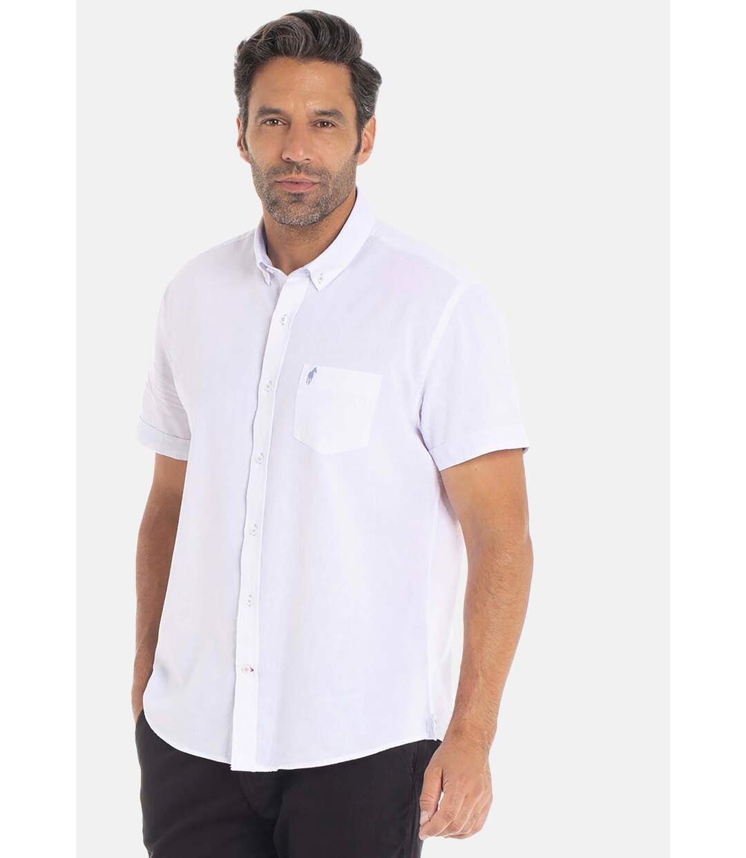 Chemise manches courtes col boutonné lin CLUBY