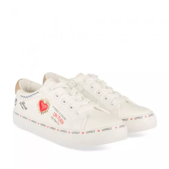 Baskets BLANC LOVELY SKULL