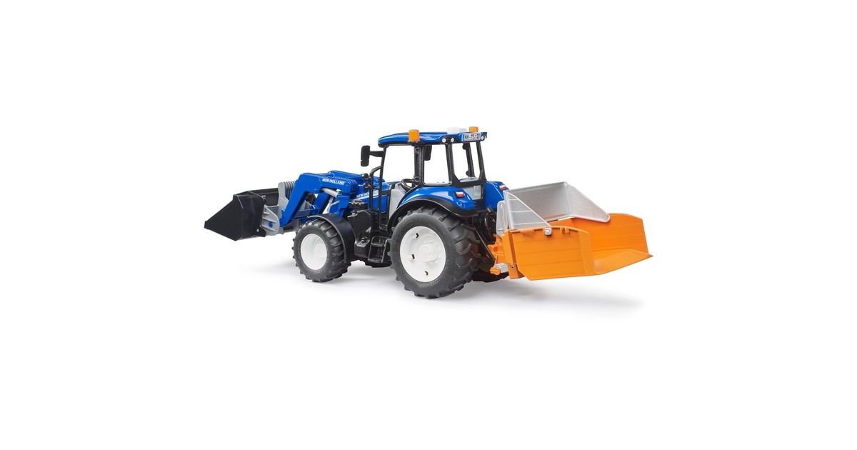 bruderNew Holland T5.120 met voorlader, kiepbak en vorken Modelvoertuig  (02187)