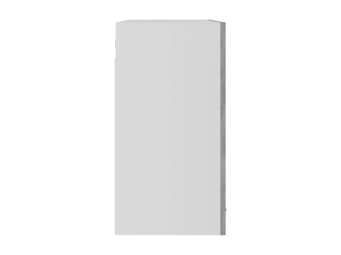 Armoire en verre suspendue Gris béton Bois d'ingénierie