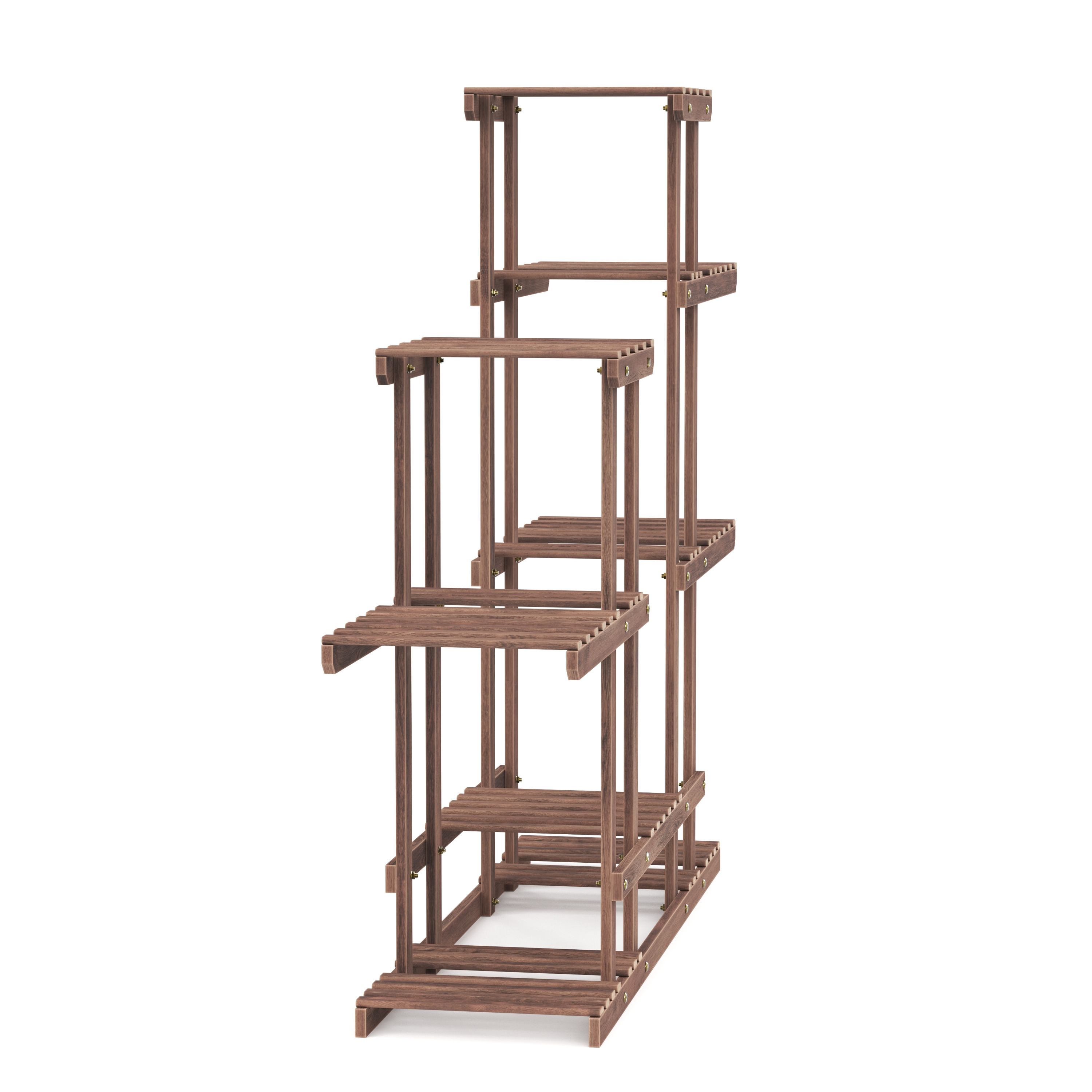 Pflanzenregal Holz 96 x 25 x 96 cm natur