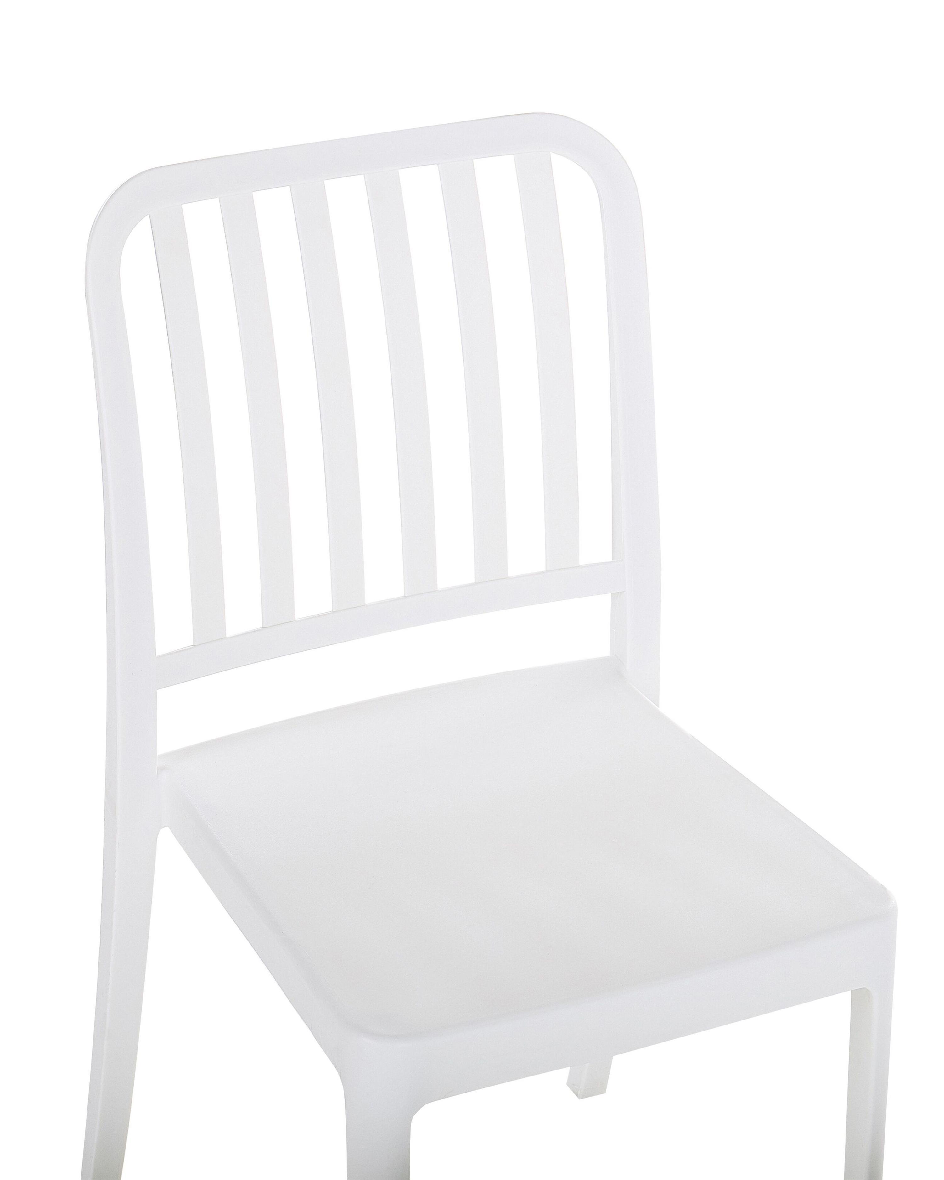 Set van 4 tuinstoelen SERSALE Synthetisch materiaal Wit