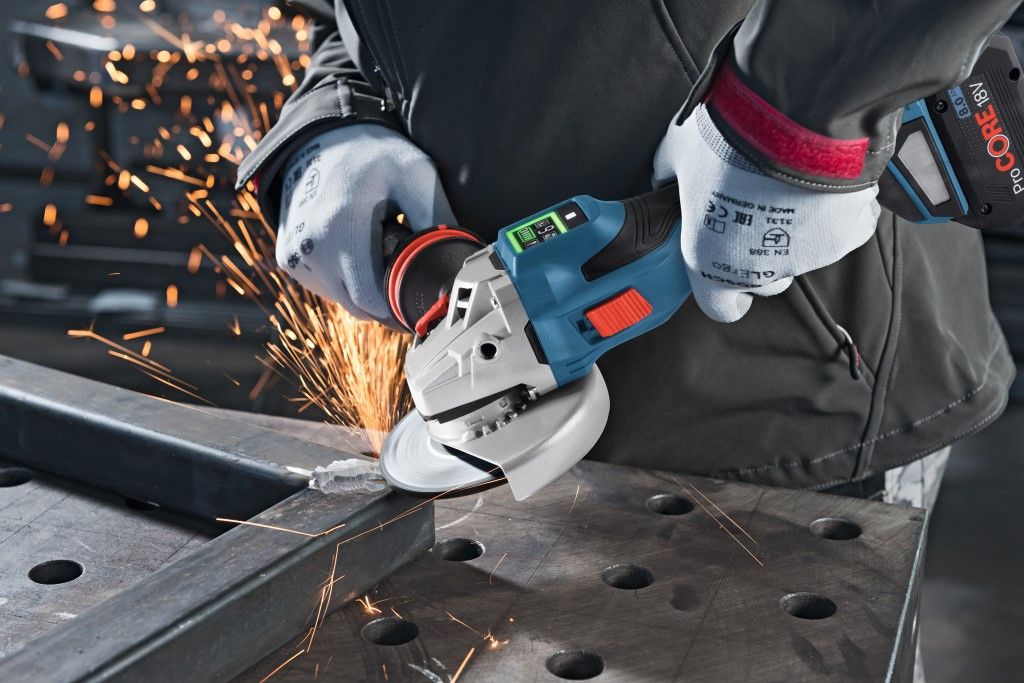 Bosch GWS 18V-15 SC Accu haakse haakse slijper set in L-Boxx - 06019H6102