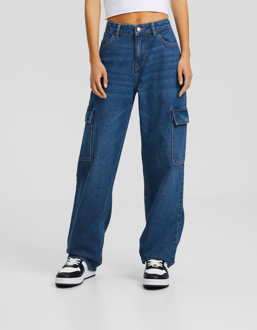 calça cargo reta