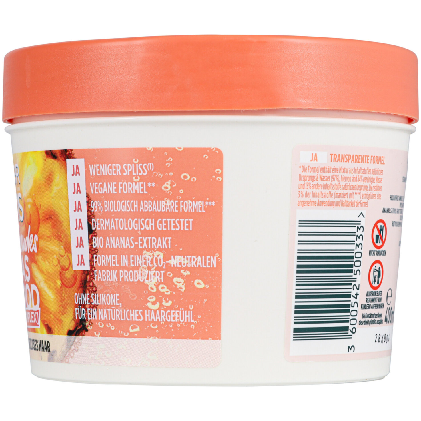 Garnier Fructis Glanzverlehende Ananas Hair Food - 3in1 Maske