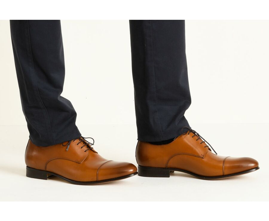 Derbies homme Gold Patiné semelle cuir - DURRINGTON