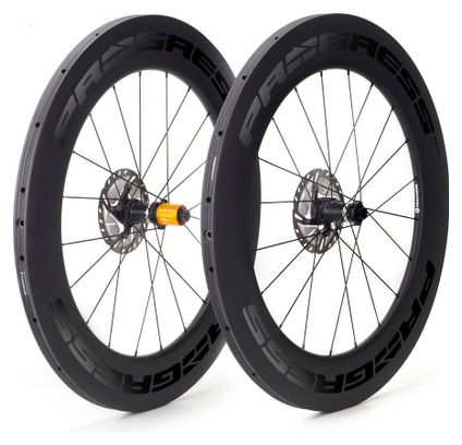 Paire de roues Progress Space Disc Boyau Noir | 12x100/12x142 mm | Center Lock | Sram XDR