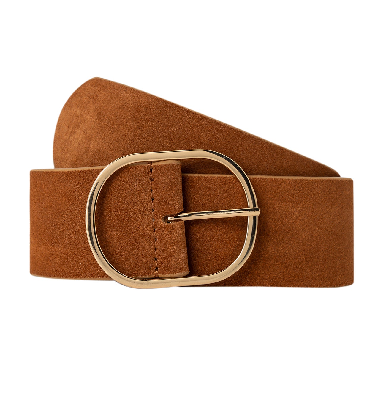 Ceinture en cuir suédé Femme - Camel