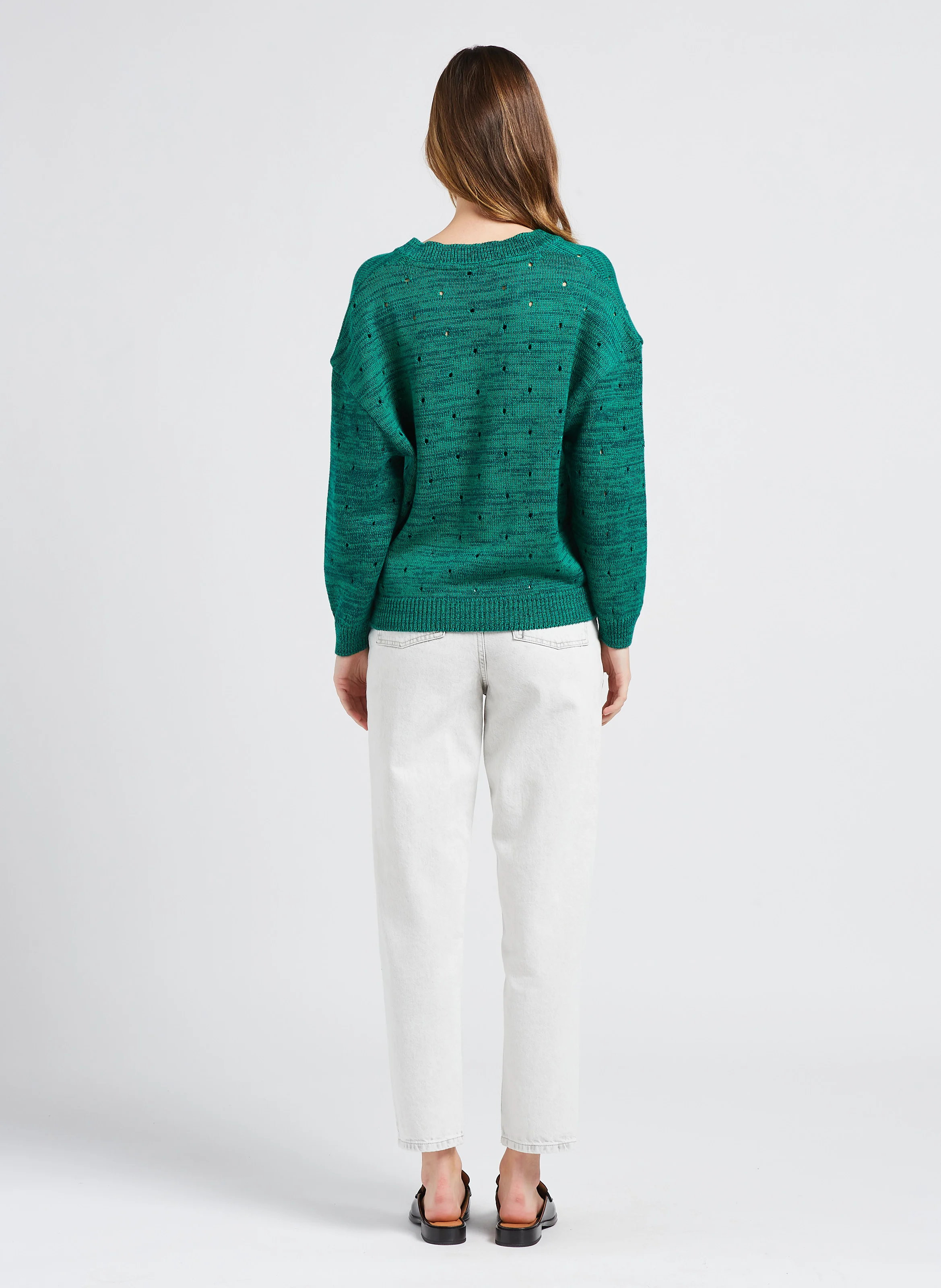 KEOLI - Jean mom taille haute en coton| Gris