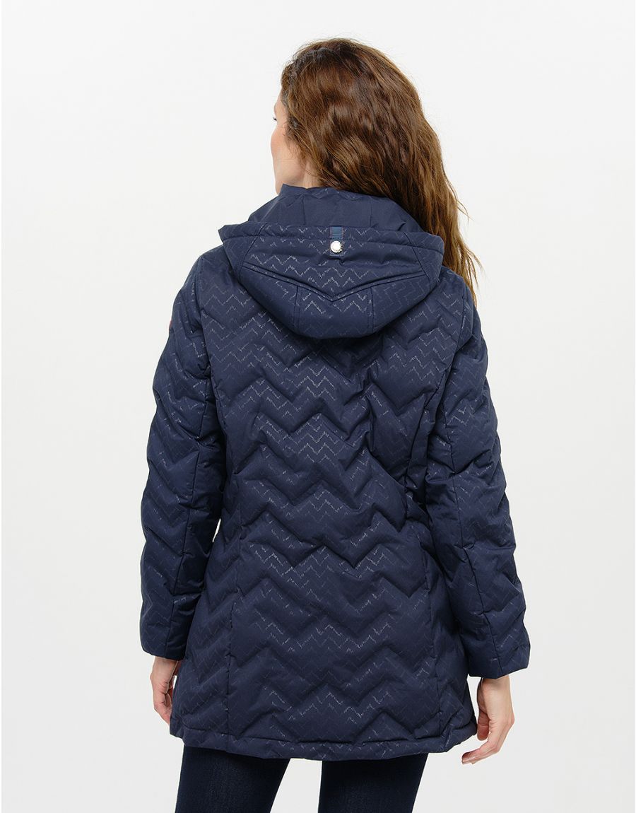 Doudoune capuche bleu