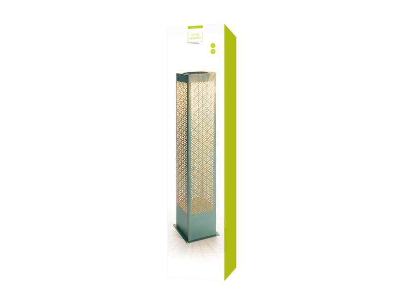 STT Windlicht Solar Antic Pillar Sofia, 78 cm, Aqua Solarleuchte zum Aufstellen