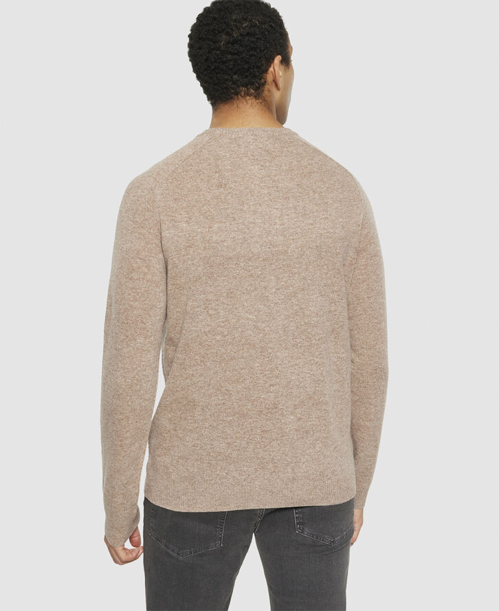 Knowledge Cotton Apparel FIELD o-neck knit - GOTS Kelp