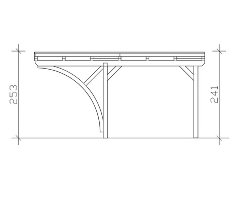 Konsta dubbele carport met aluminium dakpanelen inclusief 2 inrijbogen en H-ankers, 618x500 cm, leigrijs