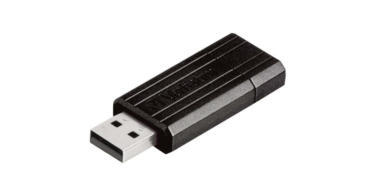 VerbatimPinStripe USB Drive 8 GB usb-stick  (Zwart, USB 2.0)