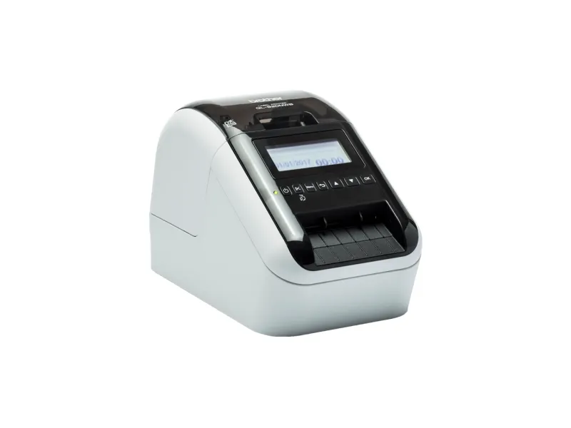 Brother QL-820NWBcVM - Etiketprinter - to-farvet (monokrom) - direkte termisk - Rulle (6,2 cm) - 300 x 600 dpi - op til 110 etiketter/min. - USB 2.0, Bluetooth 5.2, Wi-Fi(n), LAN - skærer - blank sort, hvid