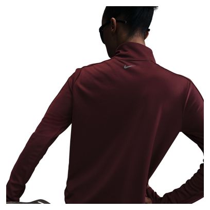 Haut 1/2 zip Nike Dri-Fit Swoosh Rouge Femme