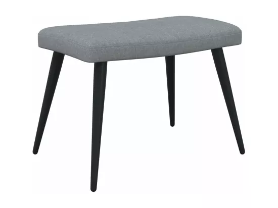 Chaise de relaxation avec tabouret Gris clair Tissu