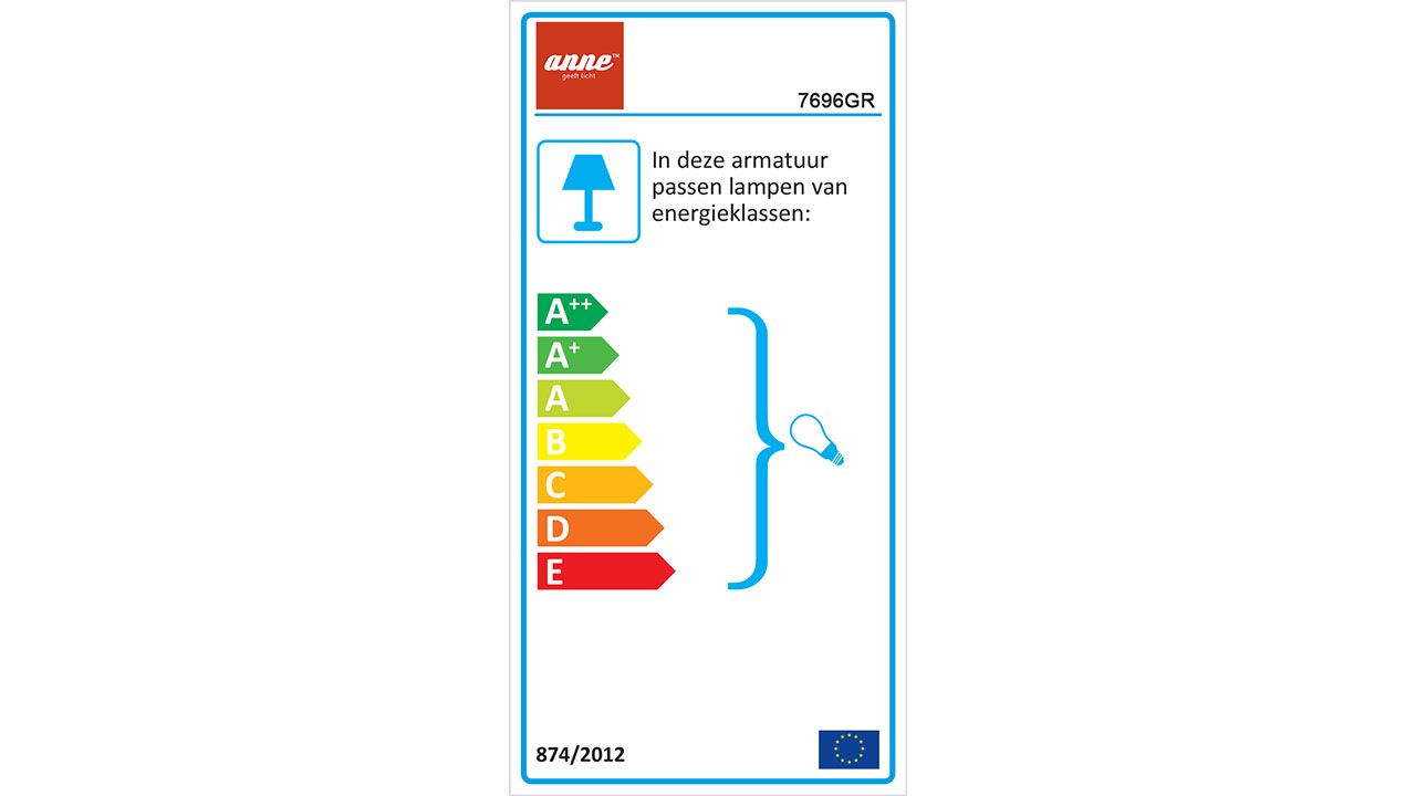 Hanglamp 7696GR Frisk ⌀50  x H60 cm
