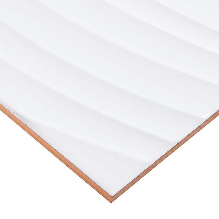 Carrelage mural blanc 20x60cm Plain céramique